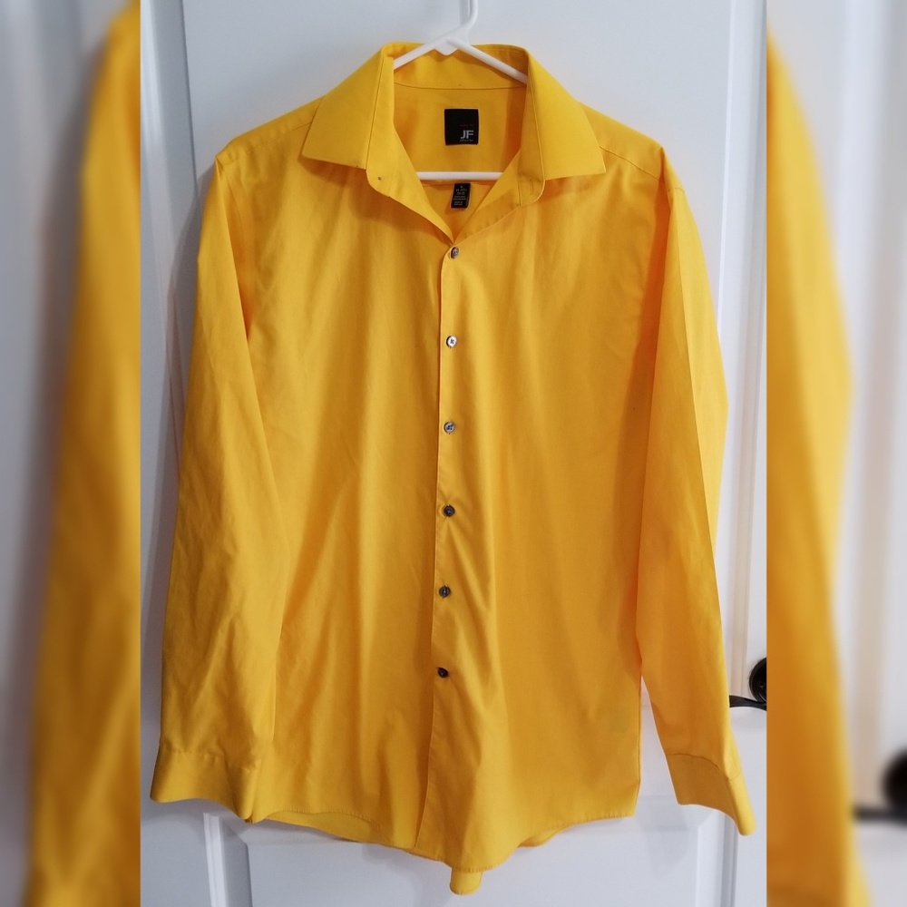 Men's Yellow Long Sleeve Dress shirt